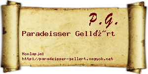 Paradeisser Gellért névjegykártya